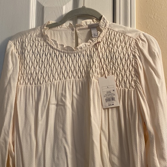 NWT, Cream Colored, A New Day Blouse - Size Large - Picture 3 of 6